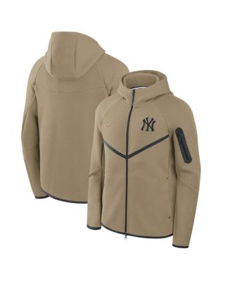 Nike Men's Tan New York Yankees Tech Fleece Windrunner Full-Zip