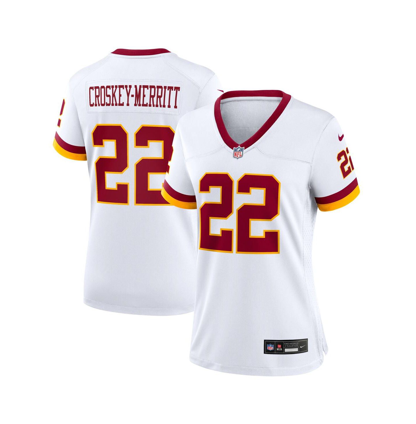 Женское джерси Nike Women's Jacory Croskey-Merritt White Washington Commanders Game Super Bowl Era Jersey — фото 1