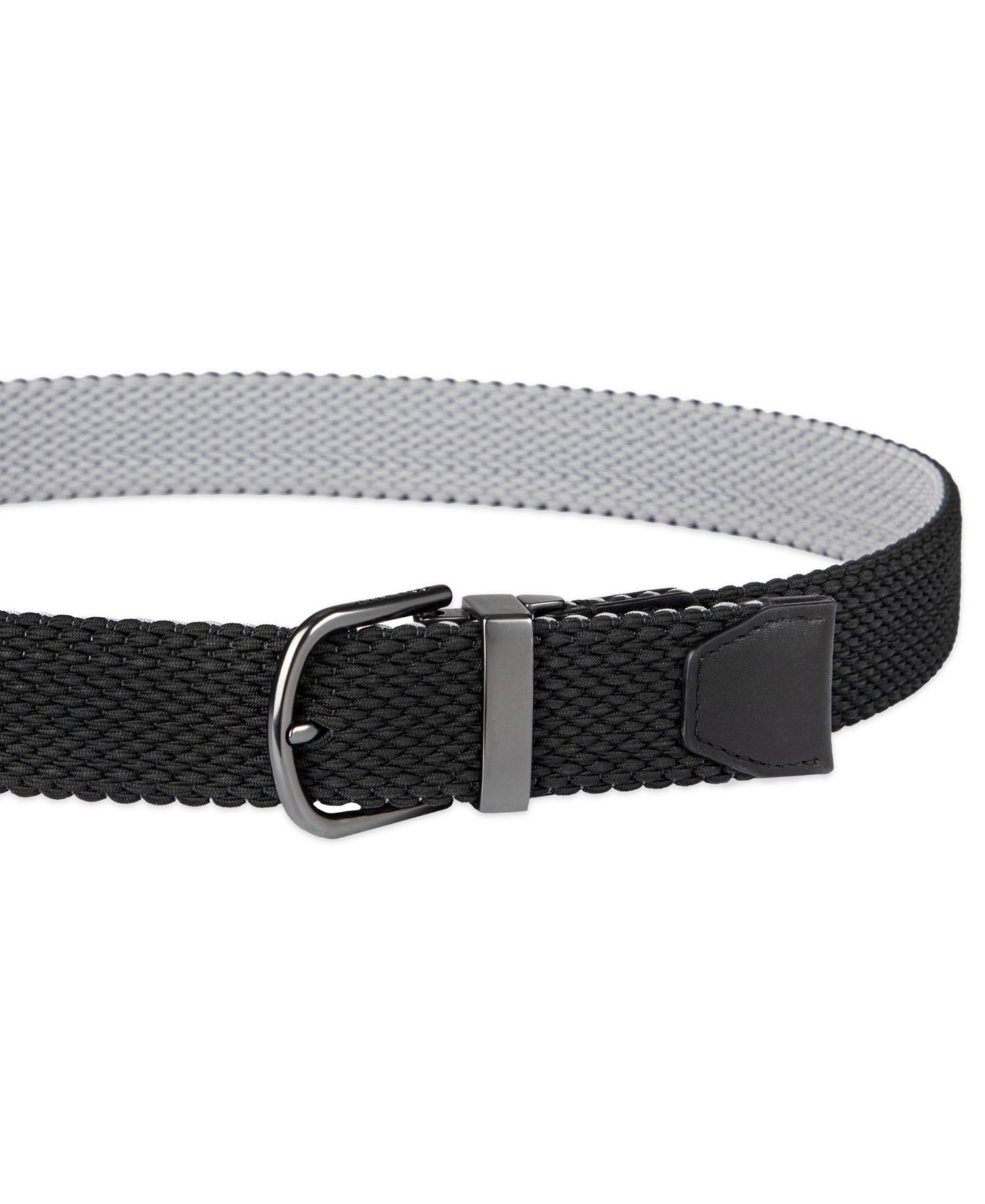 35MM Men's Two-in-One Reversible Braided Stretch Belt