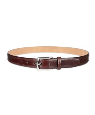 Men's Double Stitched Leather Dress Belt