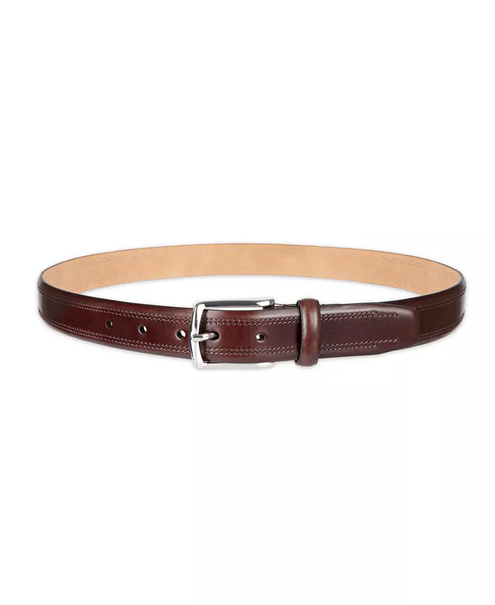 30MM Men's Double Stitched Leather Dress Belt - thumbnail 9