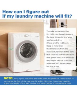 Laundry Pedestal, 700 LBS Capacity Washer Dryer Pedestal, 29''29''23''H Washer and Dryer Stand