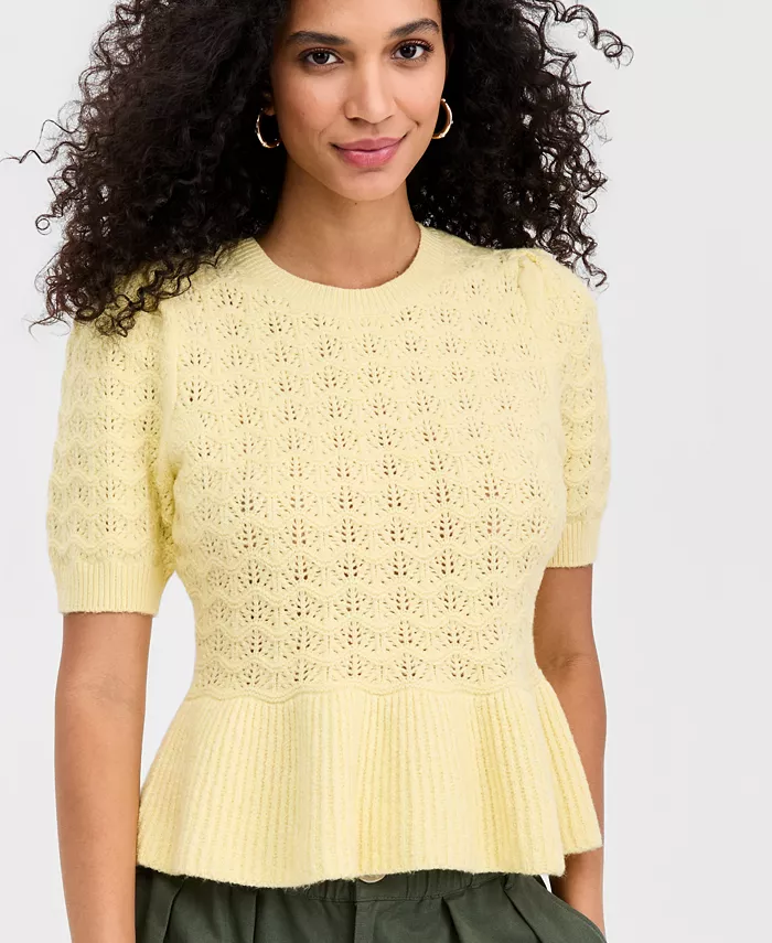 Women's Ruffle-Hem Sweater Top - thumbnail 9