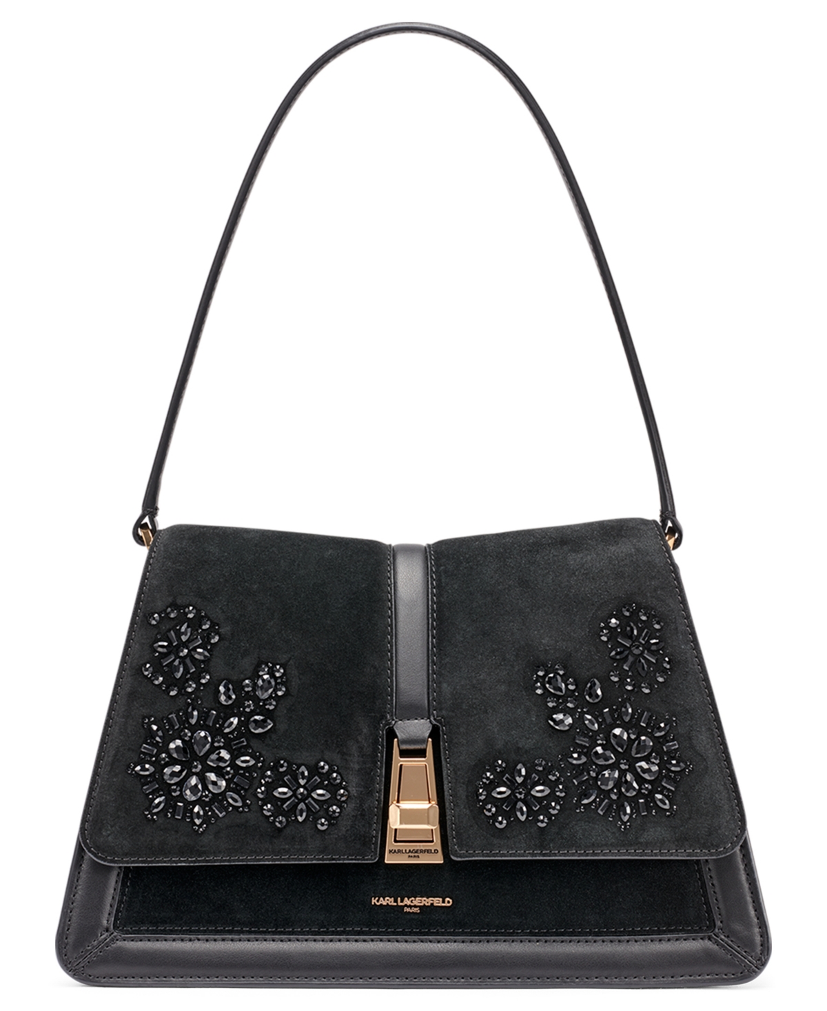 Karl Lagerfeld Mercerie Shoulder Bag In Black