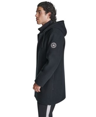 Men's Faux Wool Hooded Varsity Jacket