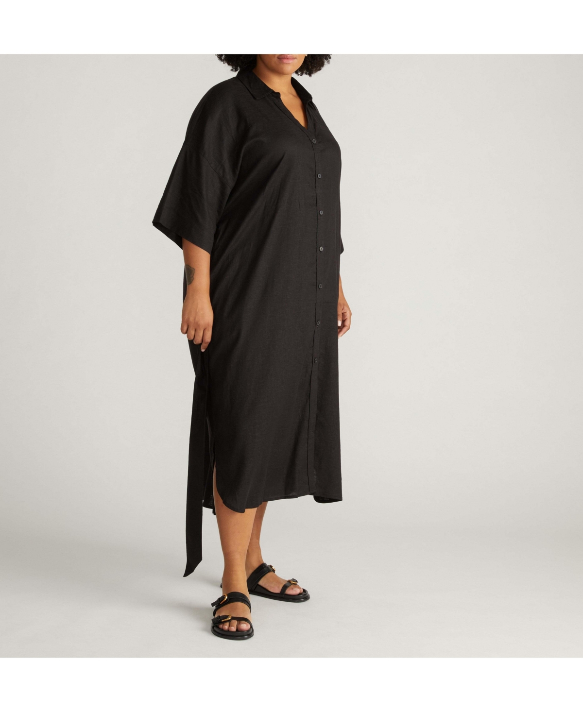 Universal Standard Plus Size Plaza Linen Shirtdress