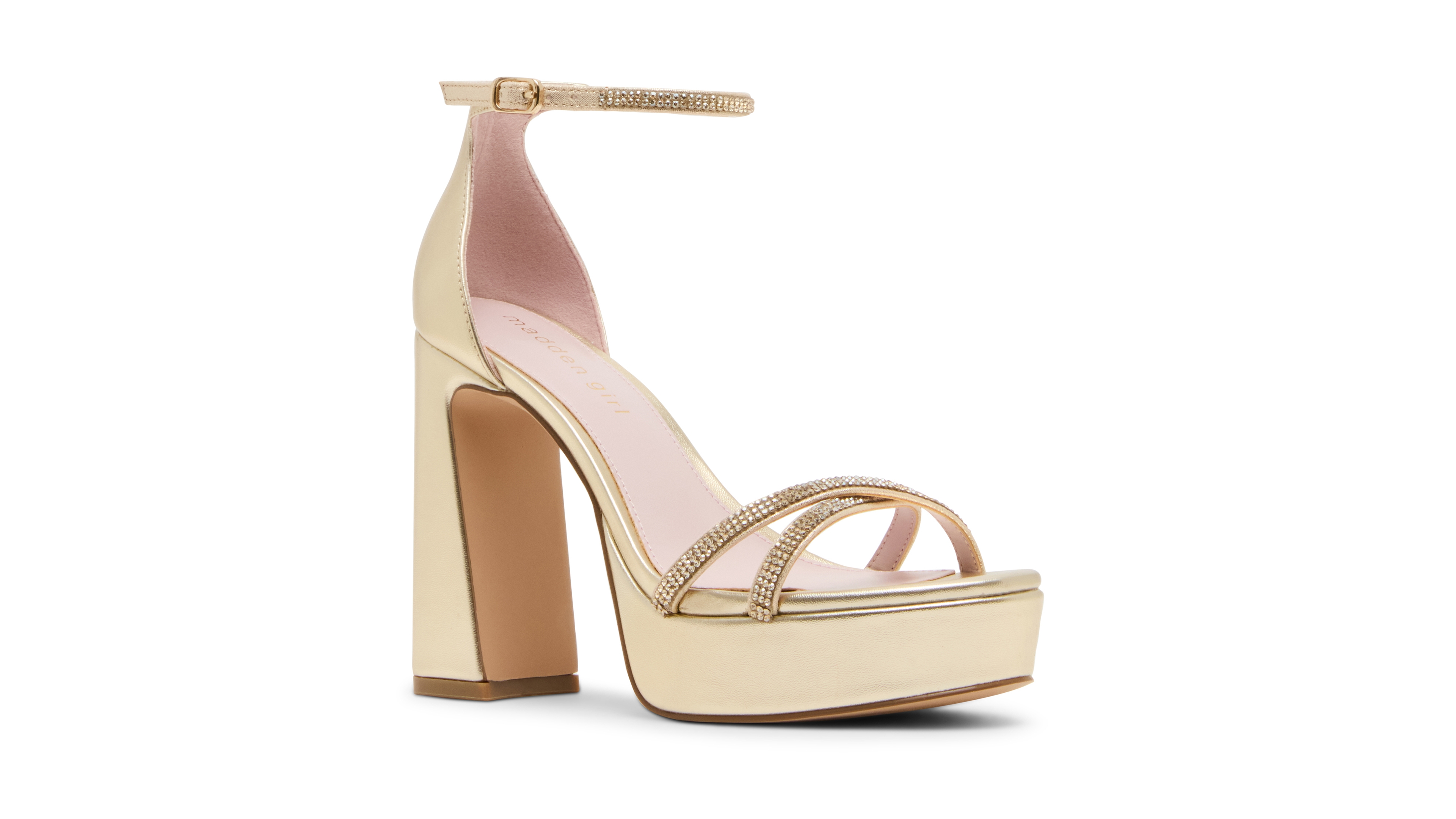 Madden Girl Women's Cady-r Strappy Platform Round-Toe Dress Sandals