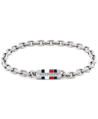 Tommy Hilfiger - Men's Silver-Tone Stainless Steel Chain Bracelet