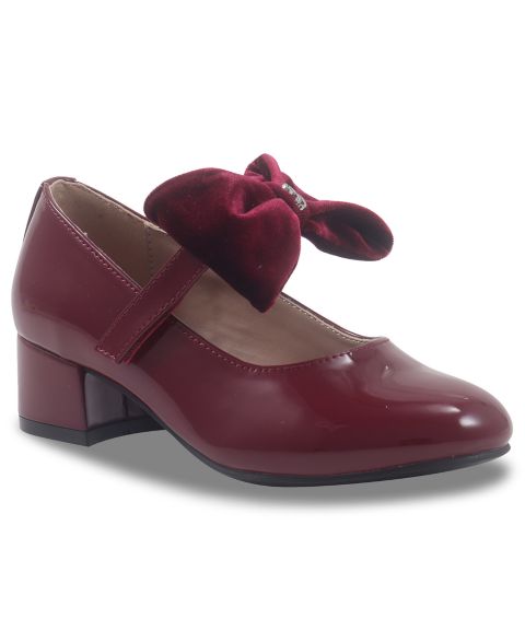 Обувь Sam & Libby Bianca Lily Bow Dress Shoe для девочек, цвет: Бордовый