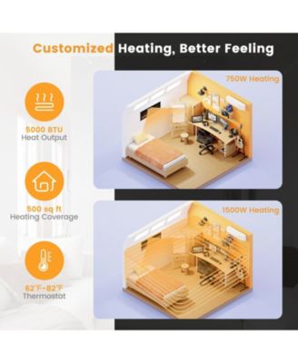 50 Inches Electric Fireplace in-Wall Recessed with Remote Control and Adjustable Color and Brightness