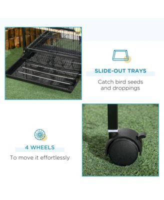 Large Bird Cage with 1.7 ft. Width for Wingspan,