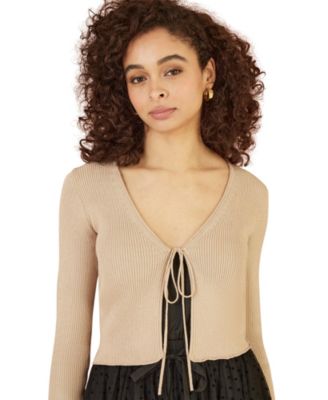 Women's Metallic Rib Knit Bolero