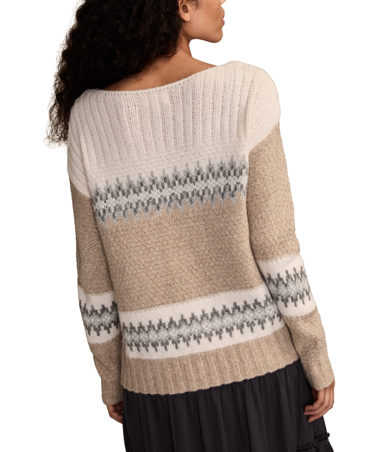Lucky Brand Women's Fair Isle Long-sleeve Sweater In Multi