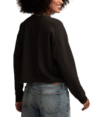 Women's Jeweled Crew Neck Sweatshirt