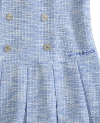 Girls' 4-6X Short-Sleeve Boucle Dress