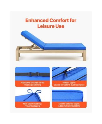 Thick Outdoor Lounge Chair Cushions Set of 2 Waterproof
