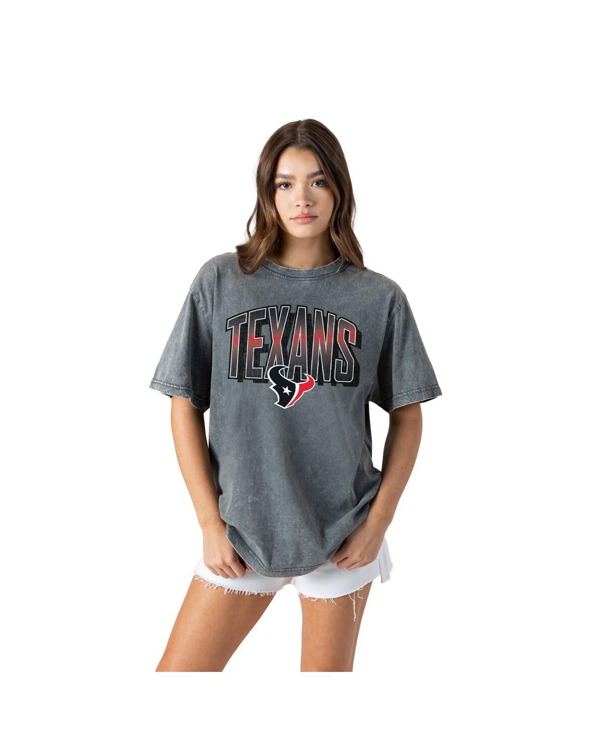 Gameday Couture Women's Gray Houston Texans Peak Performance Oversized Snow Wash T-shirt In Gray