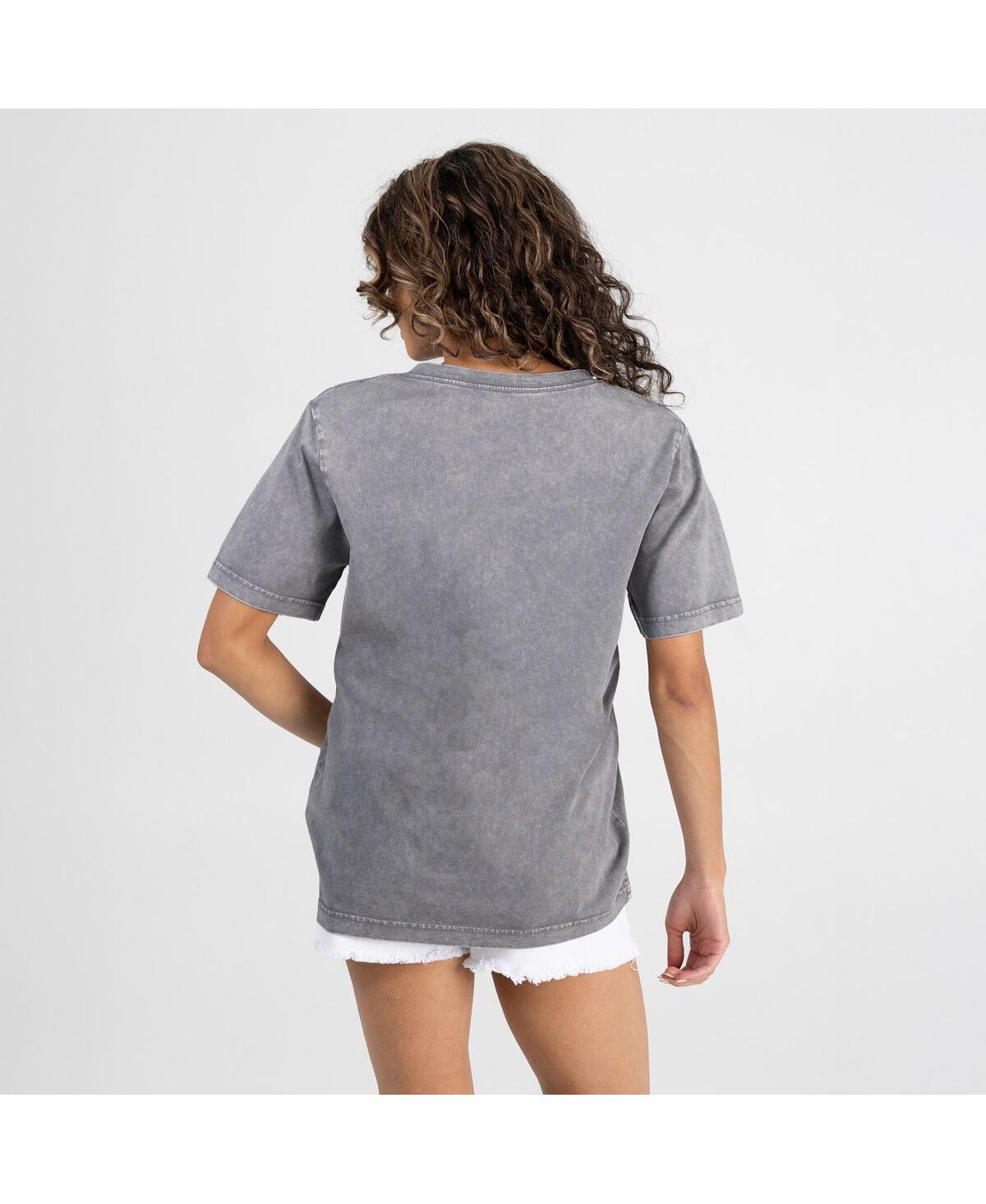 Gameday Couture Women's Gray Baltimore Ravens Relaxed Iconic Edge Rhinestone V-neck T-shirt In Gray