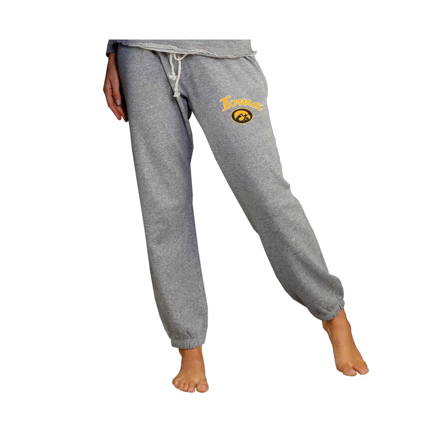 Женские брюки Concepts Sport Gray Iowa Hawkeyes Mainstream Knit Jogger — фото 1
