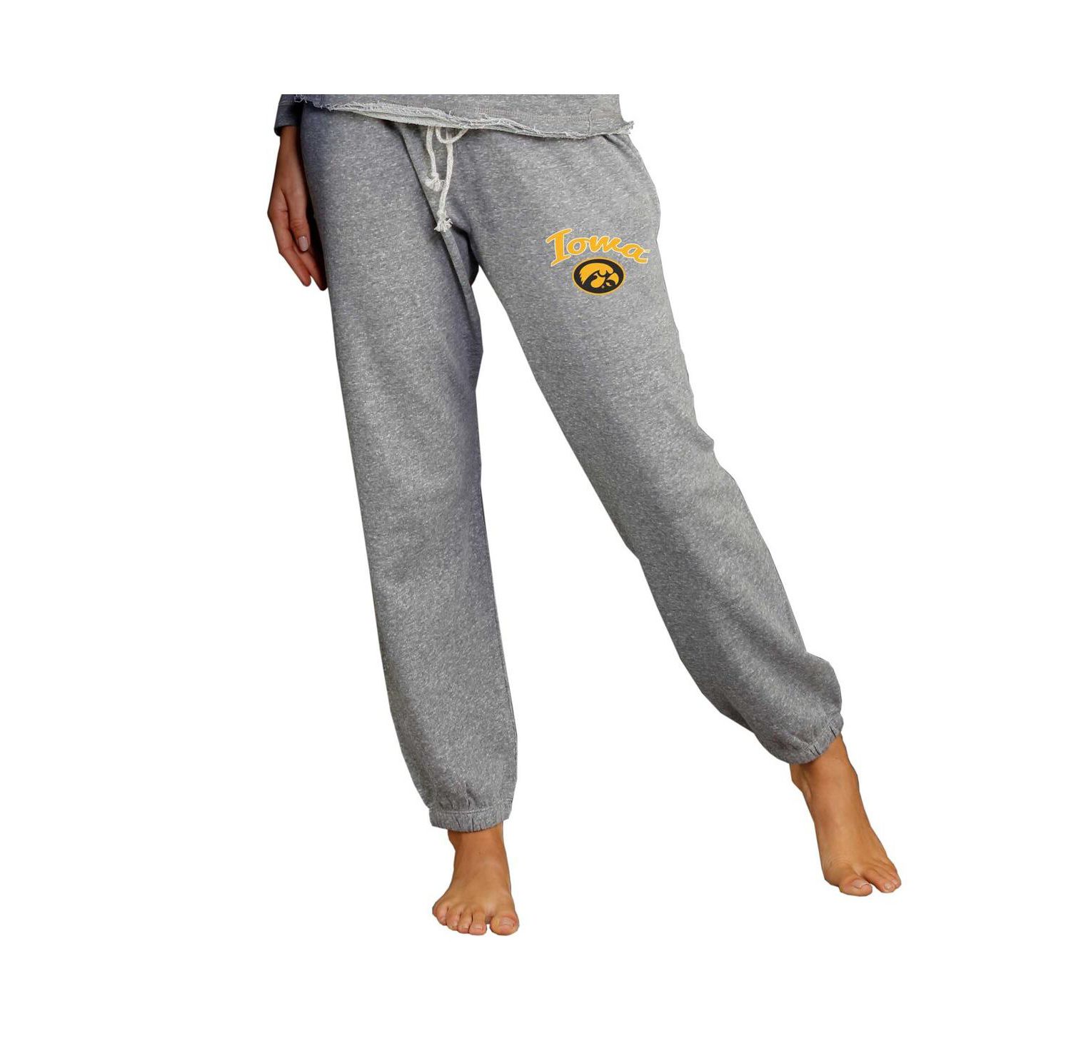 Women's Gray Iowa Hawkeyes Mainstream Knit Jogger Pants