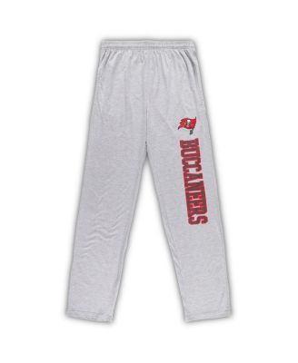 Men's 2-Piece Red/Heathered Gray Tampa Bay Buccaneers Big Tall Top and Pants Sleep Set