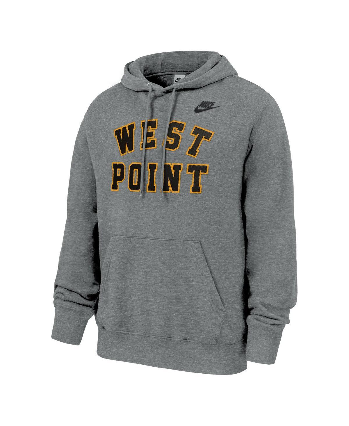 Nike Men's Heather Gray Army Black Knights West Point Classic Collection Club Hoodie