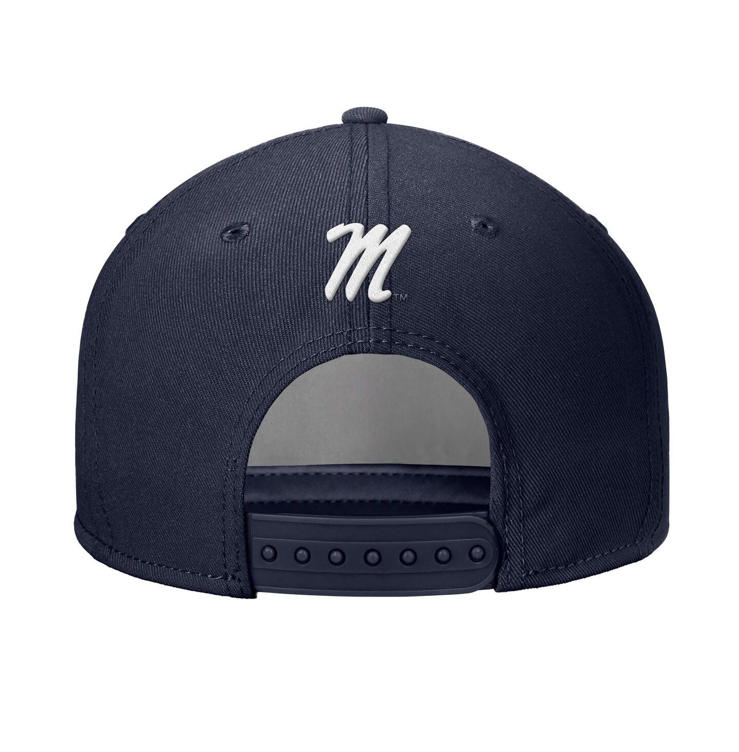 Мужская кепка Nike Navy Ole Miss Rebels Rise Adjustable Hat — фото 2