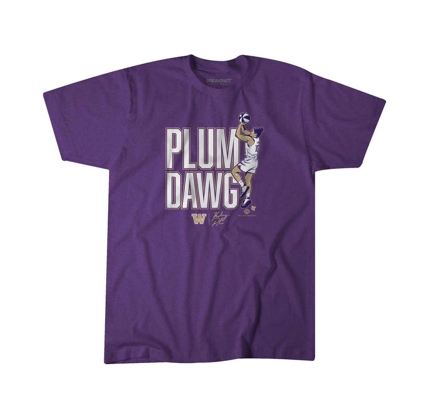 Men's and Women's Kelsey Plum Purple Washington Huskies Plum Dawg T-Shirt