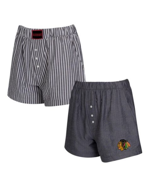 Женские комплекты Concepts Sport Charcoal Chicago Blackhawks 2-Pack Boxer Shorts Set