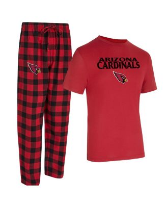 Concepts Sport - Men's 2-Piece Cardinal/Black Arizona Cardinals Avondale T-Shirt and Flannel Pants Set