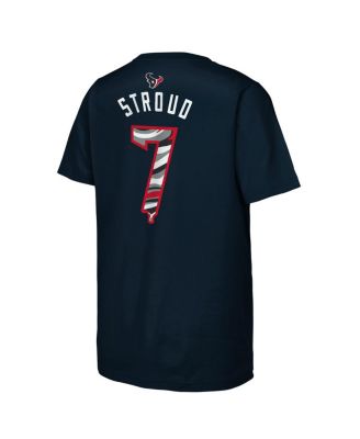 Big Boys and Girls C.J. Stroud Navy Houston Texans Mainliner Drip Player Name Number T-Shirt
