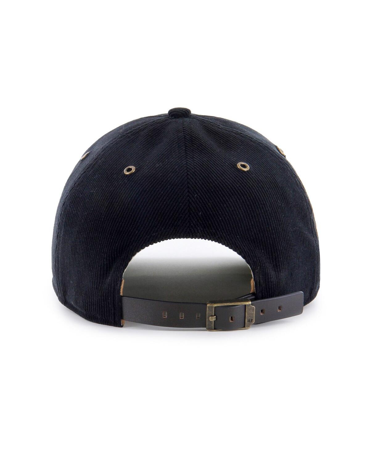 47 Brand Men's And Women's Black Alabama Crimson Tide Collections Golden Age Corduroy Hitch Adjustable Hat In Black