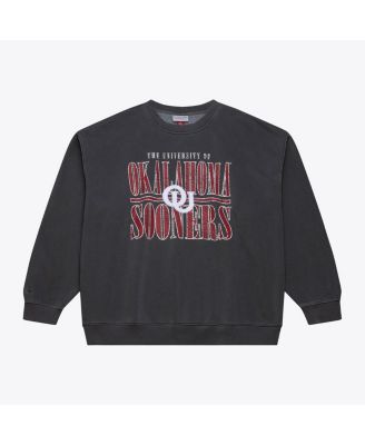 Mitchell & Ness - Men's Black Oklahoma Sooners Downtown Fleece Sweatshirt