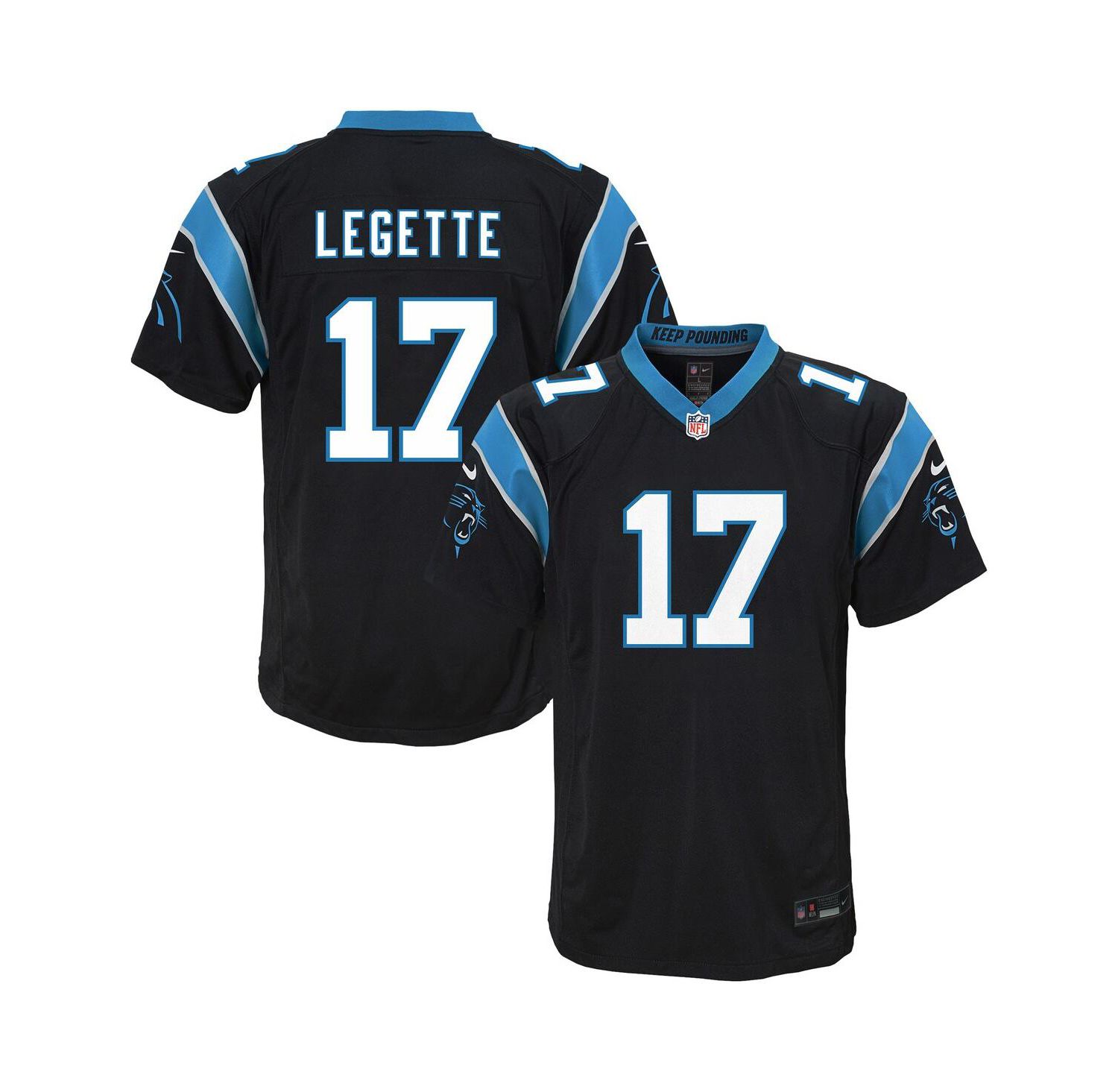 Big Boys and Girls Xavier Legette Black Carolina Panthers Team Game Jersey