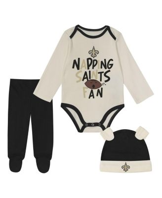 Outerstuff - Baby Boys and Girls 3-Pack New Orleans Saints Little Champ Bodysuit Set