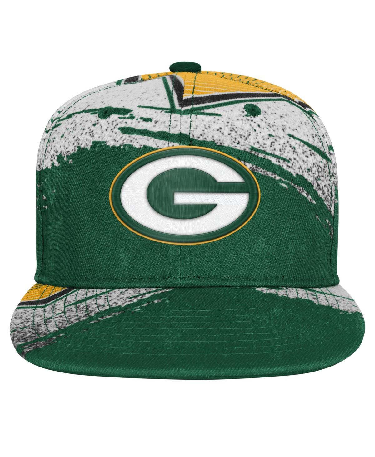 Outerstuff Big Boys And Girls Green Bay Packers Make Noise Adjustable Hat In Green