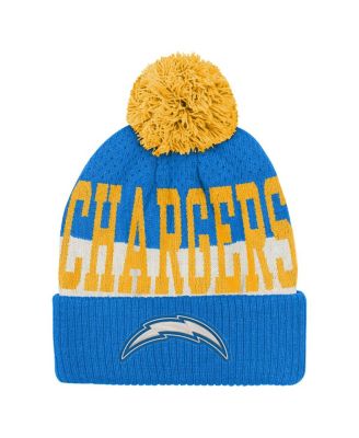 Outerstuff - Big Boys and Girls Powder Blue Los Angeles Chargers Modern Fan Cuffed Knit with Pom Hat