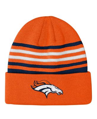Outerstuff - Big Boys and Girls Orange Denver Broncos Essentials Cuffed Knit Hat