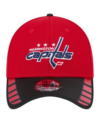 Men's Red Washington Capitals Visor Hit 39THIRTY Flex Hat