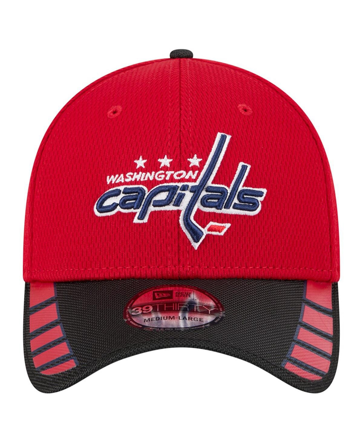 New Era Men's Red Washington Capitals Visor Hit 39THIRTY Flex Hat