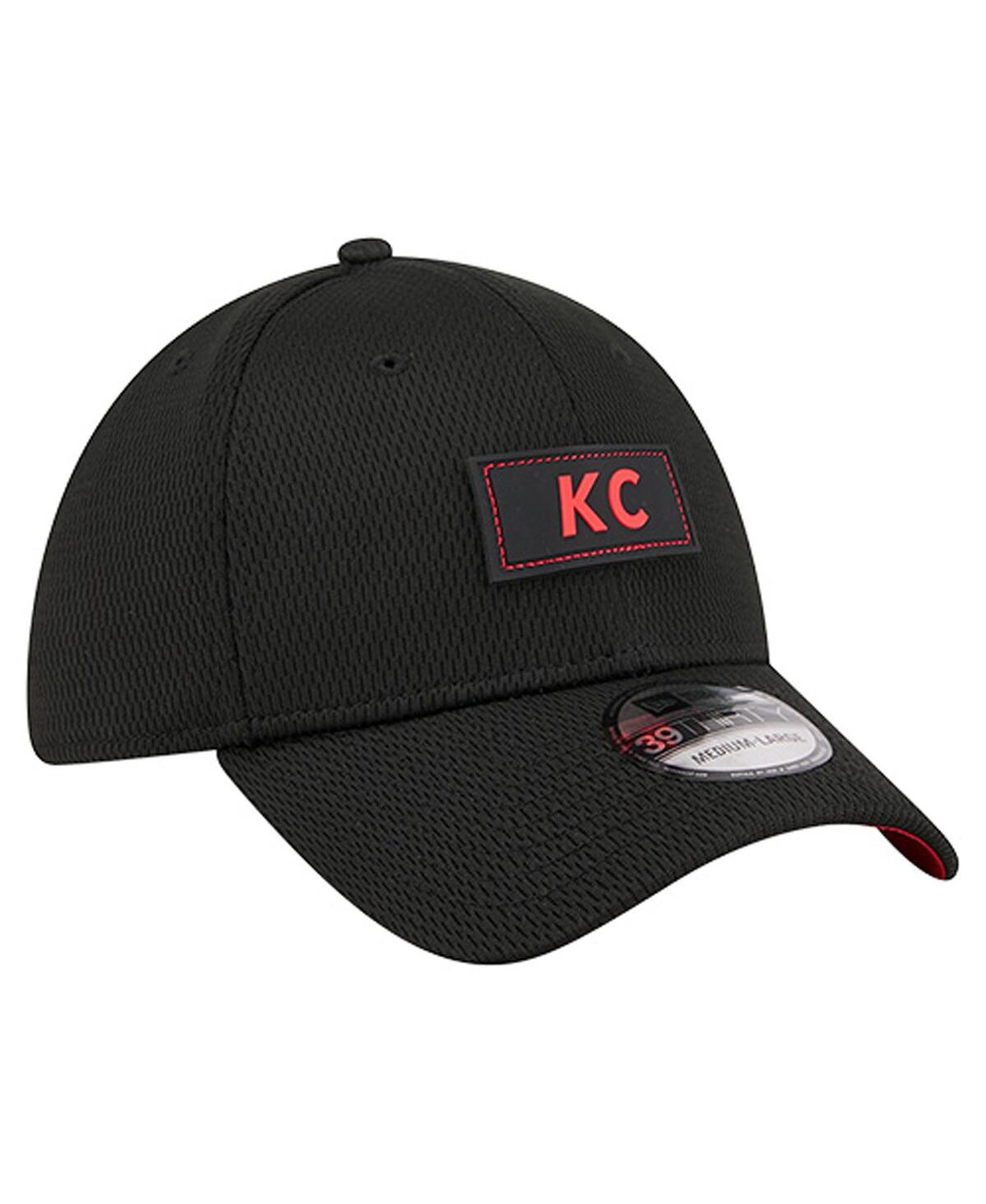 New Era Men's Black Kansas City Chiefs Scoreboard 39THIRTY Flex Hat
