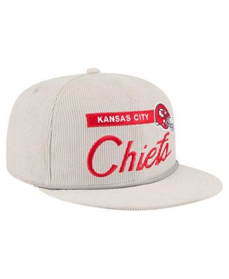 Men's Gray Kansas City Chiefs Cord Rope Corduroy 9FIFTY Snapback Hat