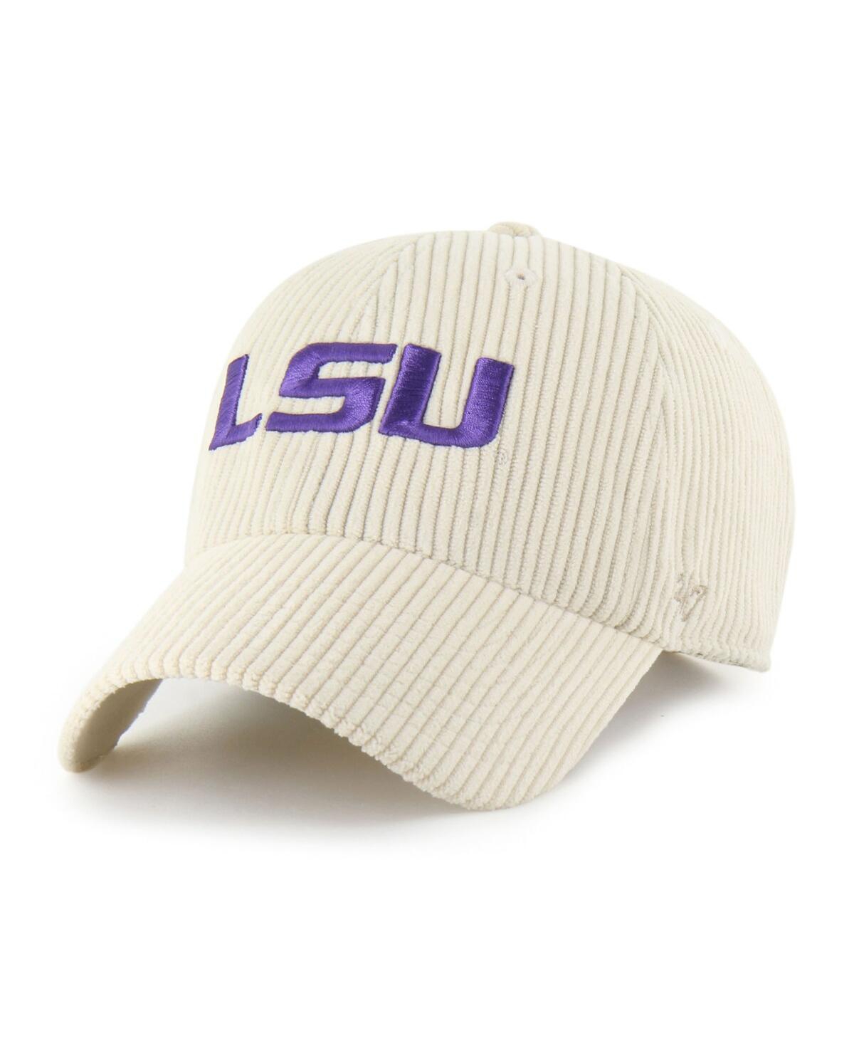 47 Brand Men's And Women's Cream Lsu Tigers Luminance Mellow Clean Up Adjustable Hat In Neutral