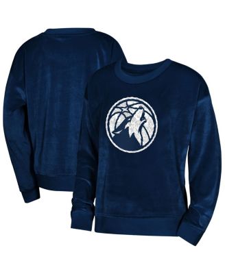 Outerstuff - Big Boys and Girls Navy Minnesota Timberwolves Step Back Sweatshirt
