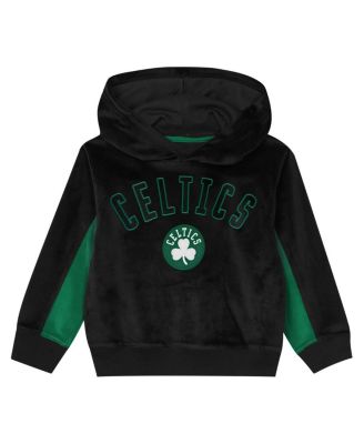 Preschool Black Boston Celtics Velour Hoodie