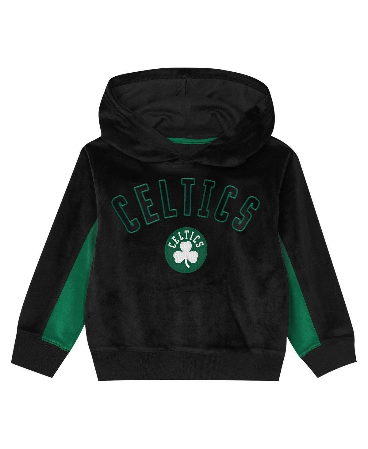 Outerstuff Preschool Black Boston Celtics Velour Hoodie In Black