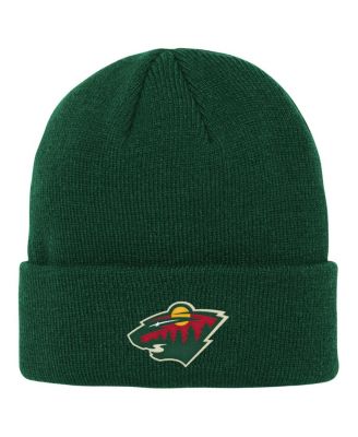 Outerstuff - Big Boys and Girls Green Minnesota Wild 2.0 Essential Cuffed Knit Hat