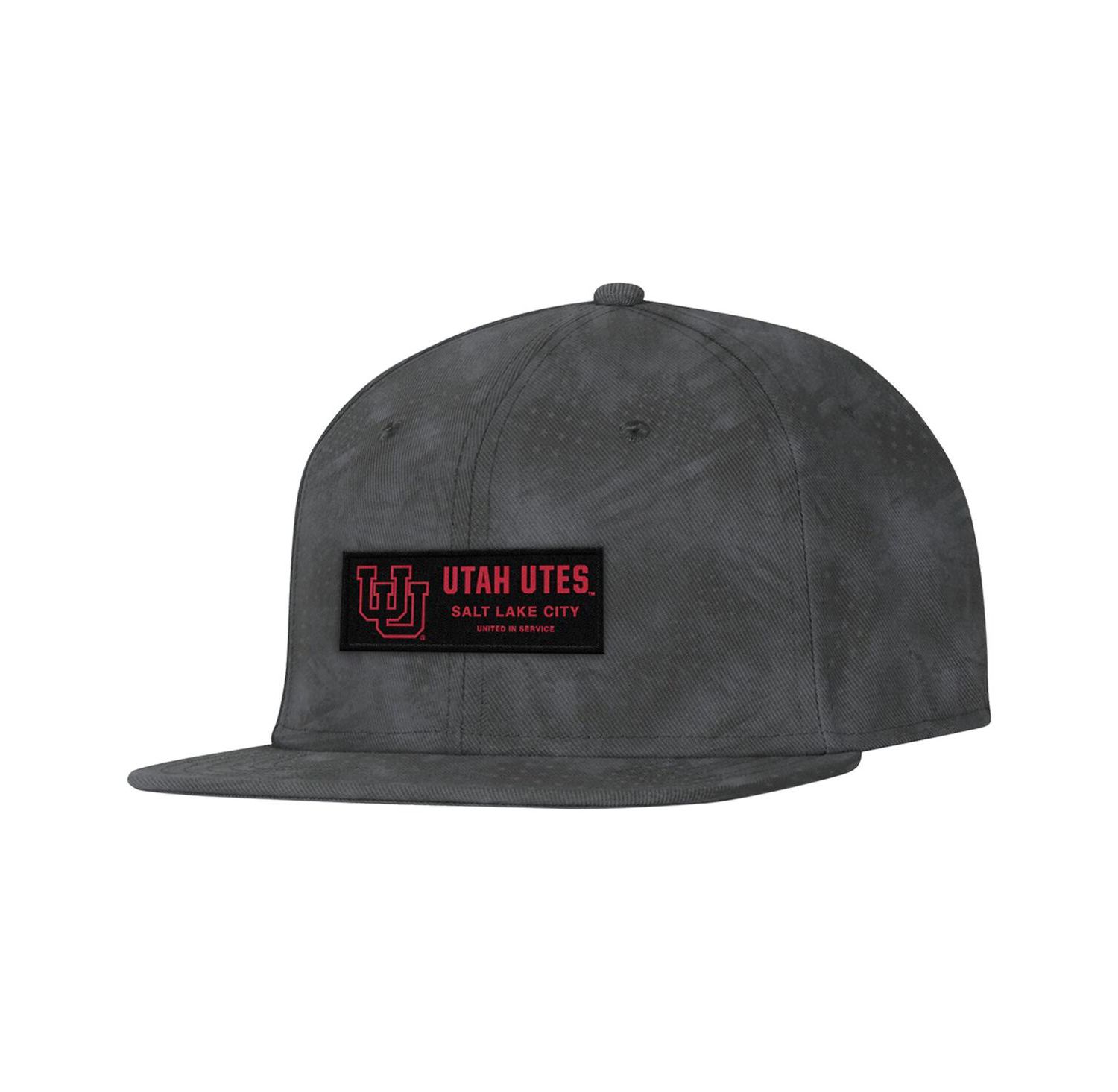 Men's Charcoal Utah Utes Freedom Collection ArmourFuse Snapback Hat