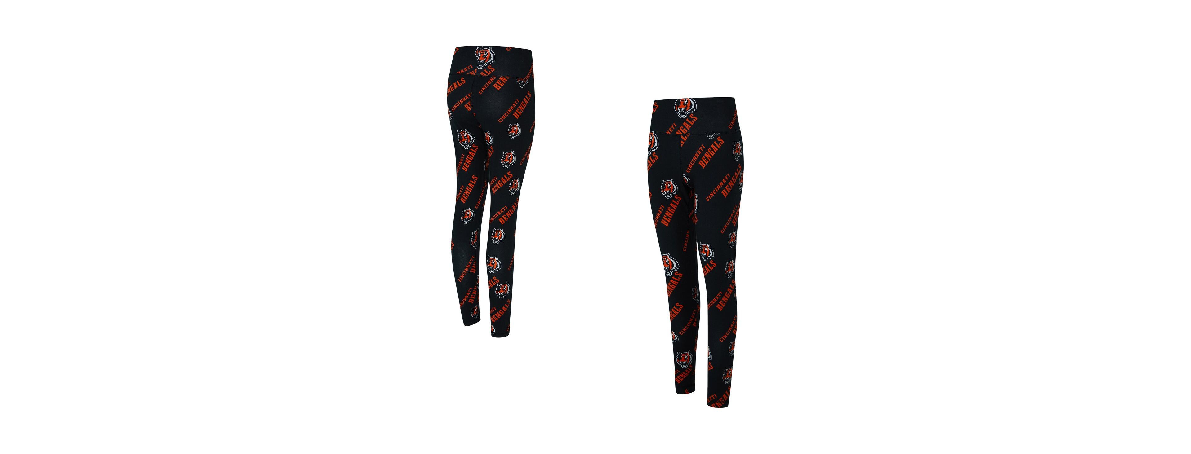 Concepts Sport Women's Black Cincinnati Bengals Mosaic Allover Print Leggings