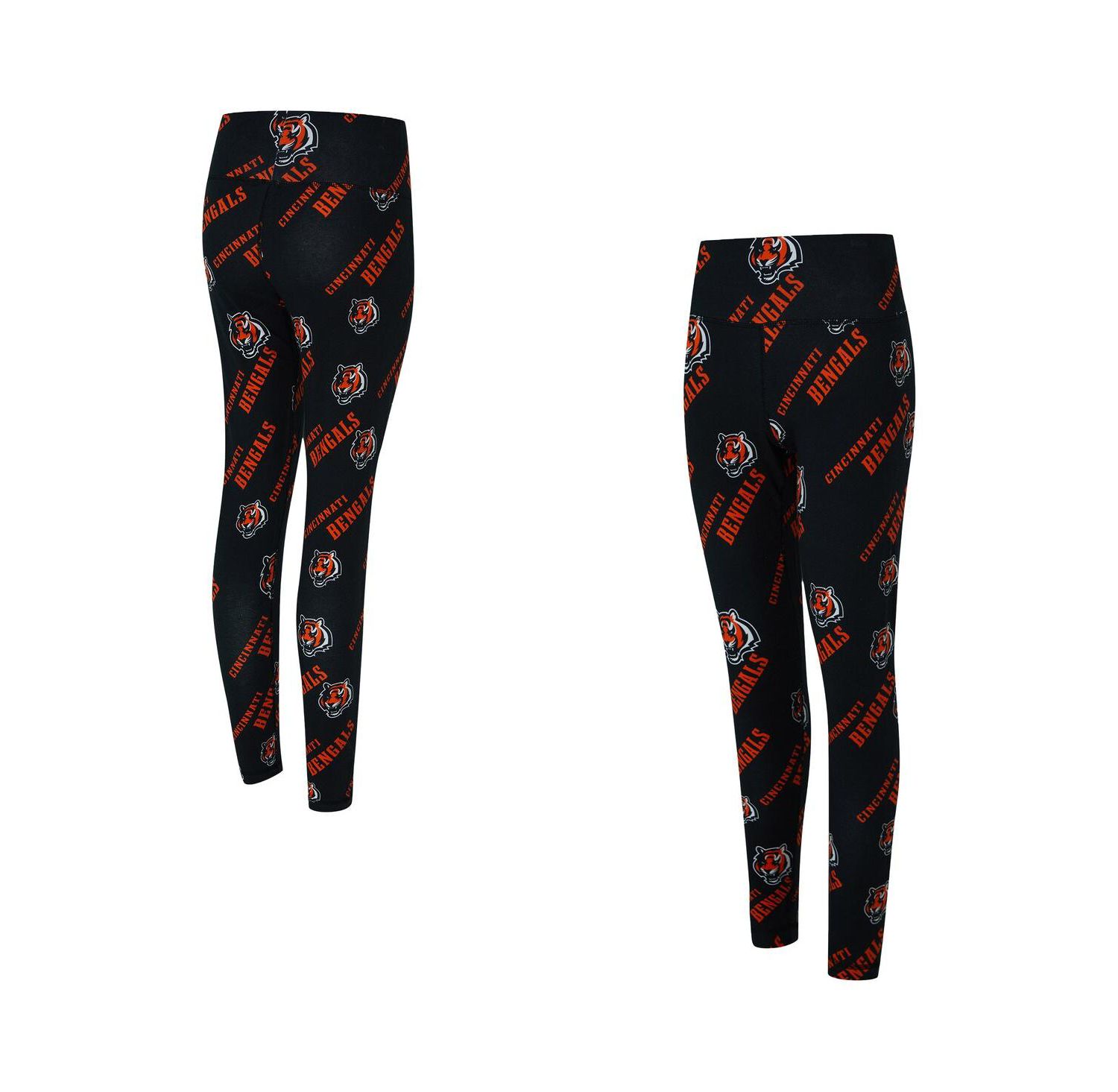 Women's Black Cincinnati Bengals Mosaic Allover Print Leggings